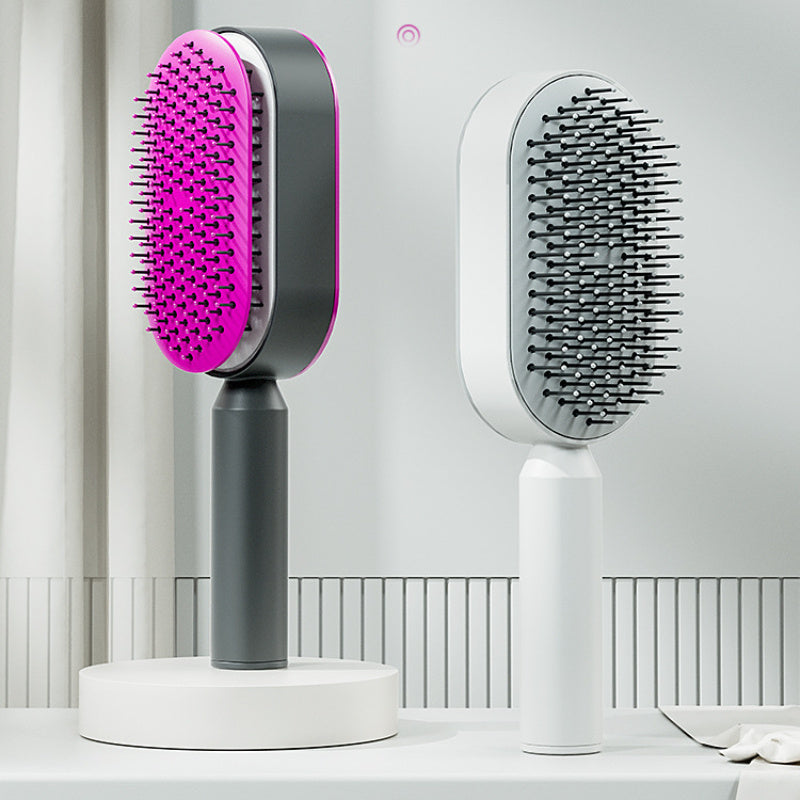 Self Cleaning Hair Brush For Women Massage Scalp Promote Blood Circulation Anti Hair Loss 3D Hair Growth Comb Hairbrush Self-Cleaning Hair Brush   3D Air Cushion Massager Brush   Airbag Massage Comb B