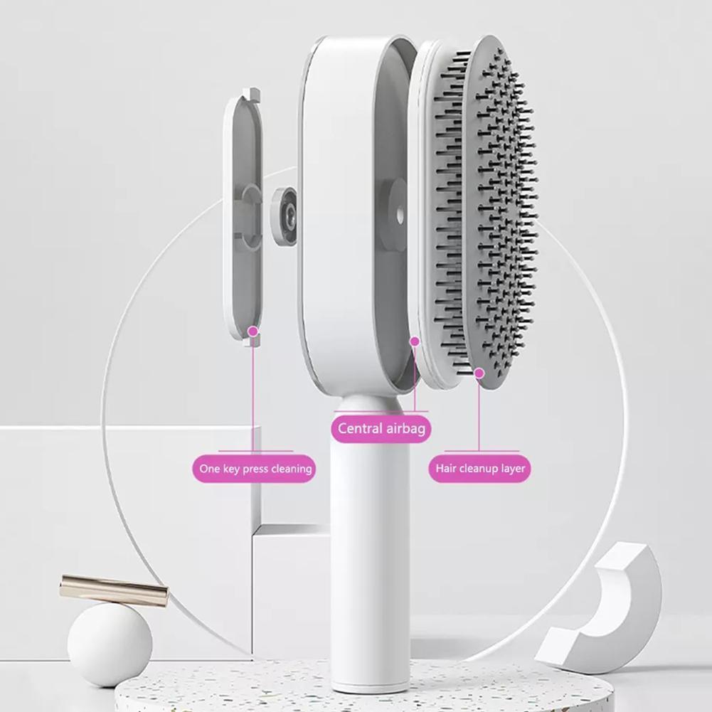 Self Cleaning Hair Brush For Women Massage Scalp Promote Blood Circulation Anti Hair Loss 3D Hair Growth Comb Hairbrush Self-Cleaning Hair Brush   3D Air Cushion Massager Brush   Airbag Massage Comb B