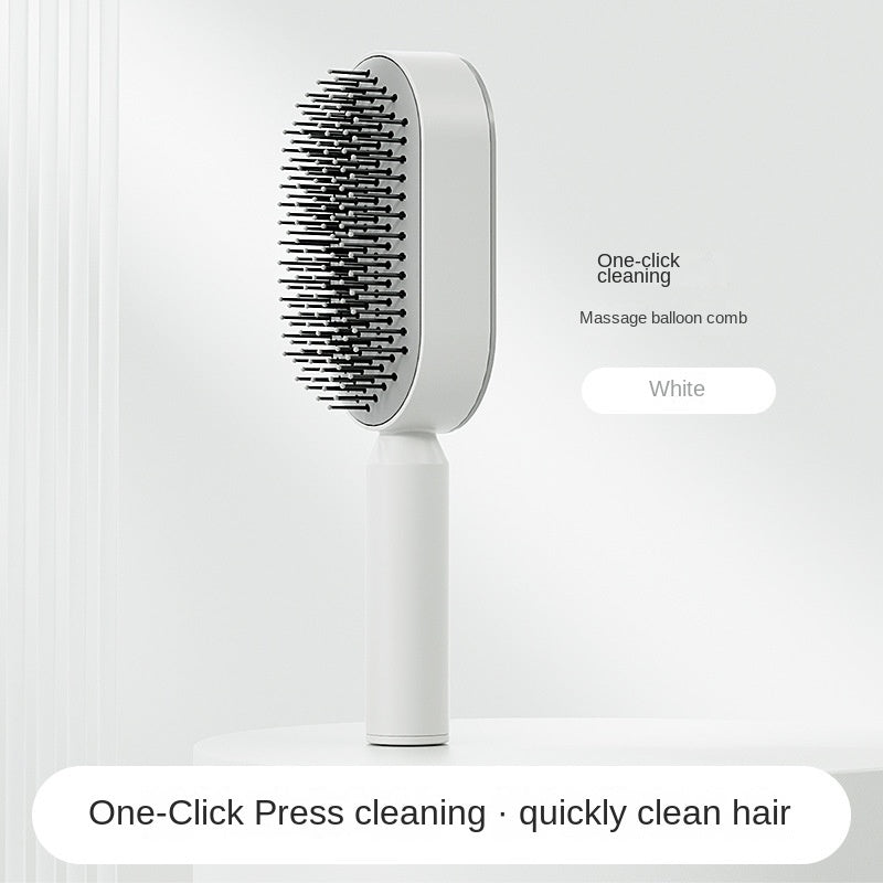 Self Cleaning Hair Brush For Women Massage Scalp Promote Blood Circulation Anti Hair Loss 3D Hair Growth Comb Hairbrush Self-Cleaning Hair Brush   3D Air Cushion Massager Brush   Airbag Massage Comb B