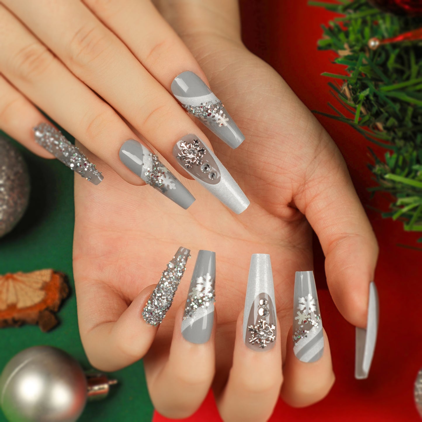 Christmas Nail Tips Set